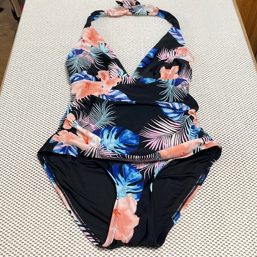 DKNY Floral Swimsuit - Sz S